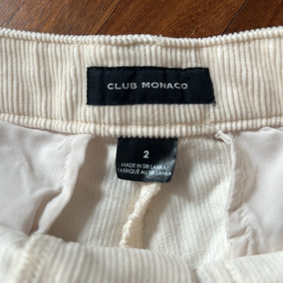 Club Monaco corduroy pants size 2 - Picture 3 of 3